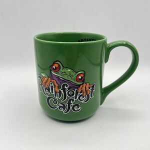 Vintage Rainforest Cafe CHA CHA The Tree Frog Green Coffee Mug Cup 16 Oz